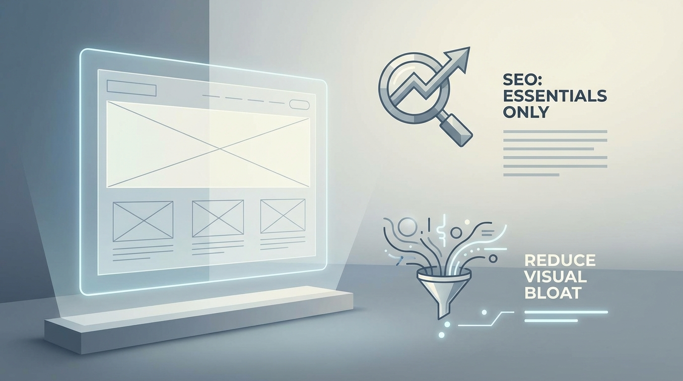 The hidden cost of visual bloat: why minimalist design is your best SEO strategy in 2026