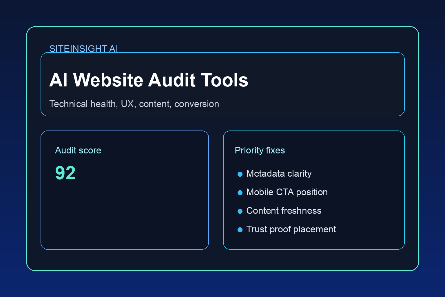 AI website audit tools for small businesses: what to automate, what to check yourself